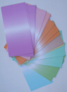 45 Shadowfarbverlauf Kartenbögen quadratisch - 5 x 9 Farben