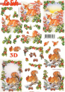 3D Bogen Reh & Eichhorn im Winter