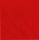10 Briefumschläge mit Leinenstruktur quadratisch - rot