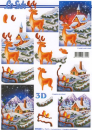 3D Bogen - A4 - Le Suh 777072 - Winterlandschaft & Rentier
