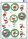 3D-Bogen - Marianne Design - Weihnachtsmann auf Schlittschuhen