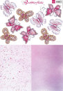 Schneid- & Hintergrundbogen Butterflies - rosa