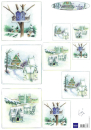 Cardtopper/Schneidbogen - IT572 - Winter Garden 1 - Vogelhäuser