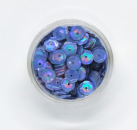 Pailletten gewölbt Ø 6mm, 6 Gramm - regenbogenblau irisierend