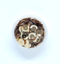 Pailletten gewölbt Ø 8 mm, 5 Gramm - bernstein