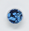 Pailletten gewölbt Ø 8 mm, 5 Gramm - blau