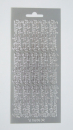 Sticker Gute Besserung - silber -1 Bogen 10x23 cm