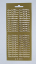 Sticker Zum Jubiläum - gold -1 Bogen 10x23 cm