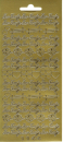 Sticker Zur Taufe - gold - 1 Bogen 10x23 cm
