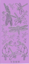 Sticker Libellen - lila - 1 Bogen 10x23 cm