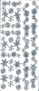 Sticker Bordüren Schneeflocke - silber 1 Bogen 23x10 cm