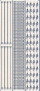 Sticker Rosen Linien - 1885 - silber - 1 Bogen 23x10 cm