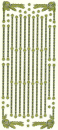 Sticker Ecken & Linien Sterne - gold <br> 1 Bogen 23x10 cm