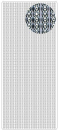 Sticker Ovale Borden - silber - 1 Bogen 23x10 cm