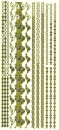 Sticker Bordüren - 2098 - gold - 1 Bogen 23x10 cm