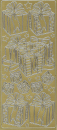 Sticker Geschenke - gold