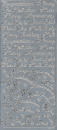 Sticker Grüße Mix, englisch - silber