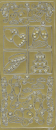 Zwei Dekor Sticker Perlenhochzeit - gold