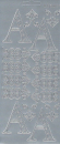 Sticker Buchstabe 'A' - silber