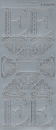 Sticker Buchstabe 'E' - silber