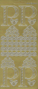 Sticker Buchstabe 'P' - gold