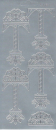 Sticker Buchstabe 'T' - silber