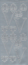 Sticker Buchstabe 'V' - silber