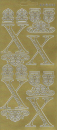 Sticker Buchstabe 'X' - gold