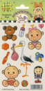 Vielseidig Glitter Sticker Babys <br>1 Bogen 10x15cm<br> transparent - Vinyl