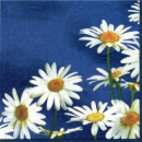 Serviette Daisies dunkelblau