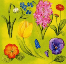 Serviette La Primavera, grün