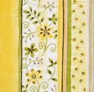 Serviette Flower rosé/green
