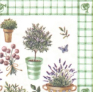 Servietten Kräutertöpfchen grün