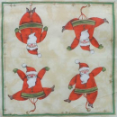 Servietten Santa jumping jack