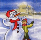 Servietten Snowman
