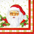 Servietten Santa Claus weiss