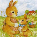 Servietten Bunny Love
