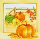 Servietten Kürbisfeld