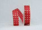 Karoband rot & gold - 1 Meter