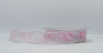 Schleifenband Rose - rosa-glitzernd - 1 Meter