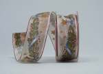 Band Ilexgirlande - braun, gold & blau - 1 Meter