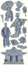 Sticker Orient - silber 1 Bogen 10x23cm