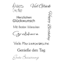 Silikon Stempel-Set Glückwünsche