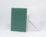5 Doppelkarten mit Umschlag - perlmutt dunkelgrün