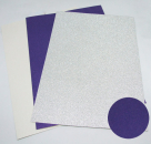 Luxus-Glitterkarton 'Glittering Snowflakes' - blau-violett
