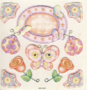 3-D Sticker / Embellishments <br> Schmetterlinge u. Marienkäfer, 10tlg.