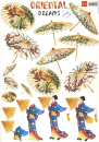 3D-Bogen - Oriental Dreams - Geisha + Sonnenschirm
