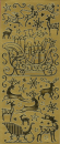 Create Christmas Spiegelsticker Schlitten und Rentiere - gold