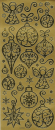 Create Christmas Spiegelsticker Christbaumkugeln und Engel - gold