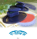 Ovalstanzer/Zierdeckchenstanzer mit Schnittschablone - Rose